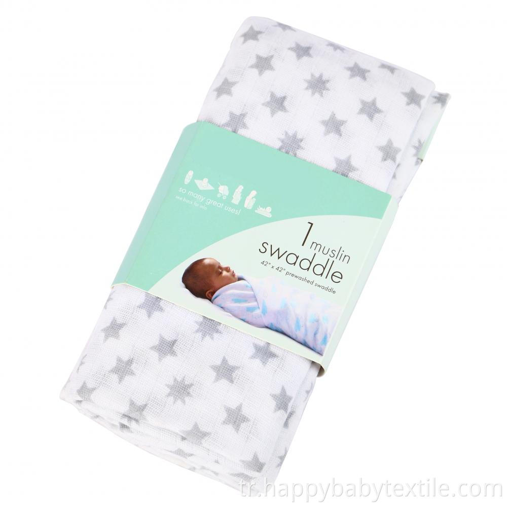 Tek% 100 Pamuklu Bebek Muslin Kundak Battaniyesi Single 100% Cotton baby Muslin Swaddle blanket